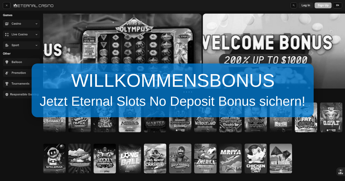 Eternal Slots No Deposit Bonus: offizielle Bonuscodes und Angebote